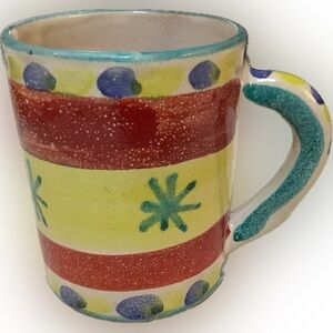 Vintage 60’s Giovanni Desimone de Italy Handpainted Coffee Mug 4.25" MCM
